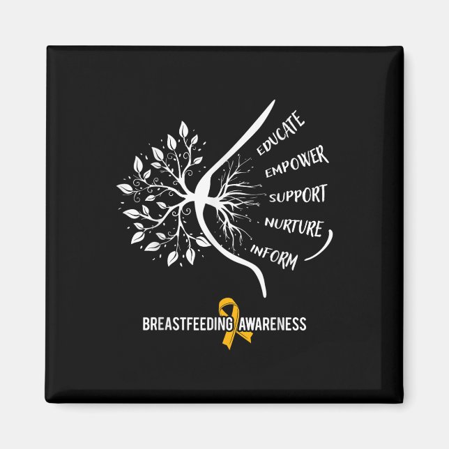 Breastfeeding Awareness Family Usa Breast Milk Lac Magnet (Front)