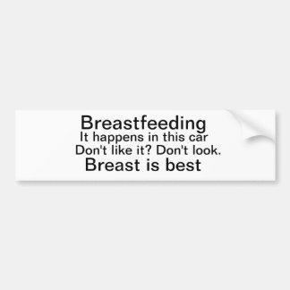 Breastfeeding bumper sticker, breast is best sticker