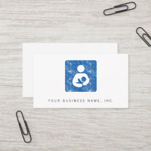 Breastfeeding Icon Letterpress Style Texture Business Card