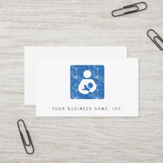 Breastfeeding Icon Letterpress Style Texture Business Card