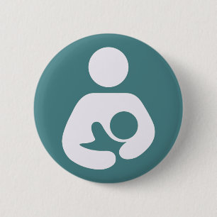 Breastfeeding Icon - Mauve 6 Cm Round Badge