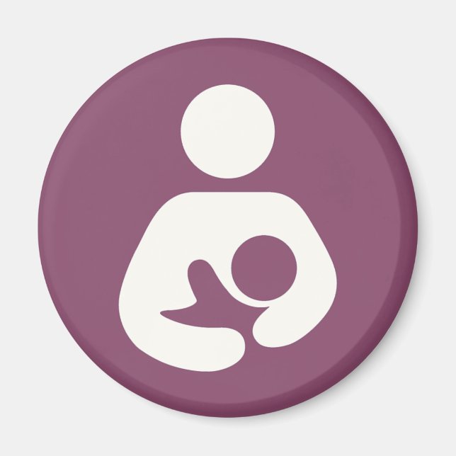 Breastfeeding Icon - Mauve Magnet (Front)