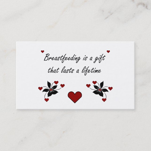 Breastfeeding is a Gift Business Card (Front)