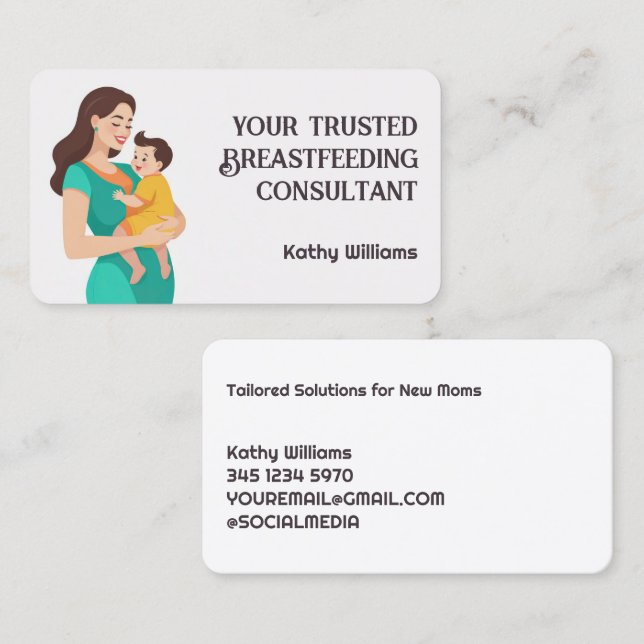 Breastfeeding Lactation consultant Business Card (Front/Back)