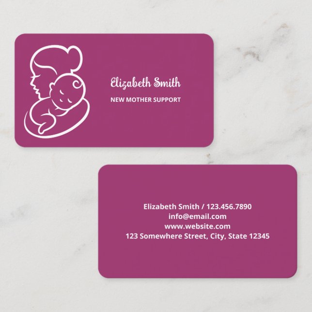 Breastfeeding & Lactation Support Business Card (Front/Back)