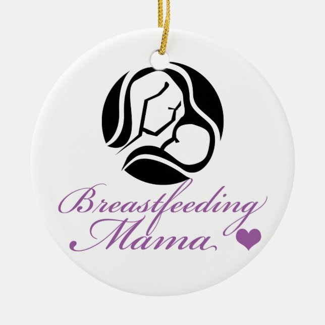 Breastfeeding Mama Ceramic Tree Decoration (Front)