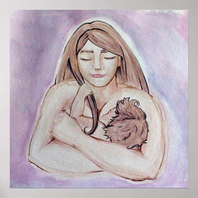 Breastfeeding mother and baby poster (Front)
