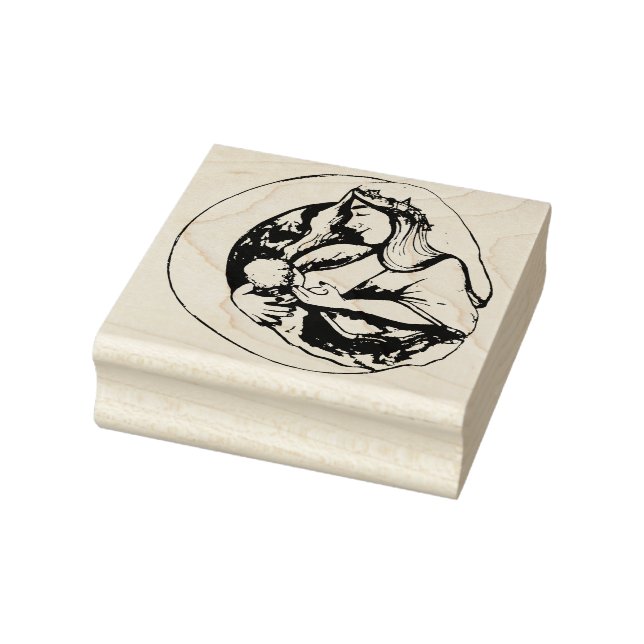 Breastfeeding Mother Goddess                       Rubber Stamp (Stamp)