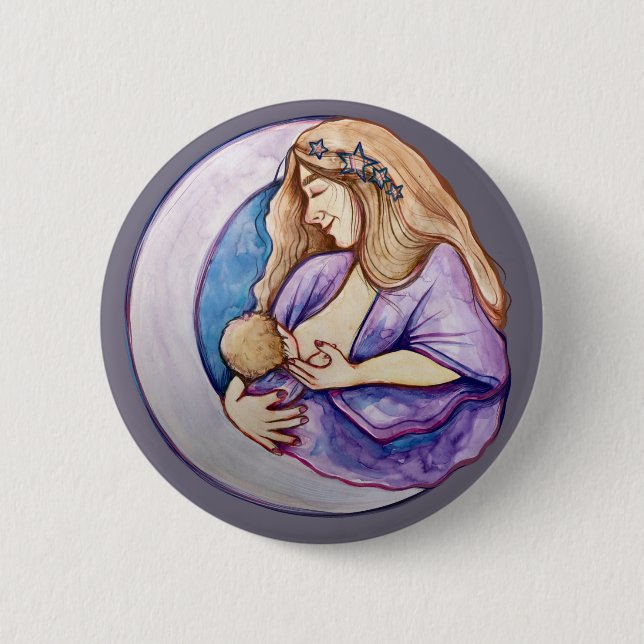 Breastfeeding Mother Newborn Breastfed Mothering   6 Cm Round Badge (Front)
