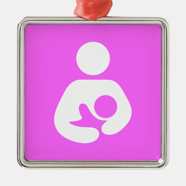Breastfeeding / Nursing Icon Metal Tree Decoration (Front)