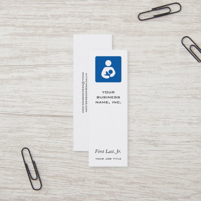 Breastfeeding / Nursing Icon Mini Business Card (Front/Back In Situ)