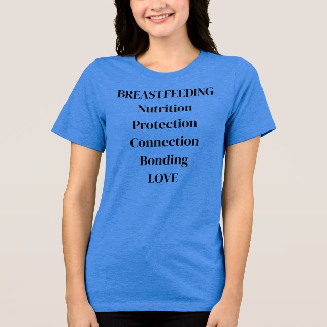Breastfeeding Nutrition Protection Connection  Tri-Blend Shirt (Front)