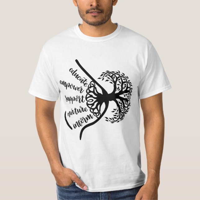 Breastfeeding Support Birth Worker Midwife Doula L T-Shirt (Front)