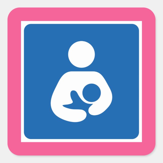 Breastfeeding Symbol Square Sticker (Front)