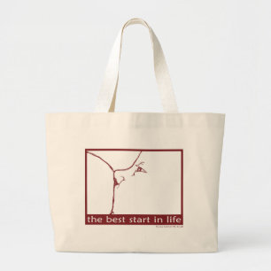 Breastfeeding - the best start in life large tote bag