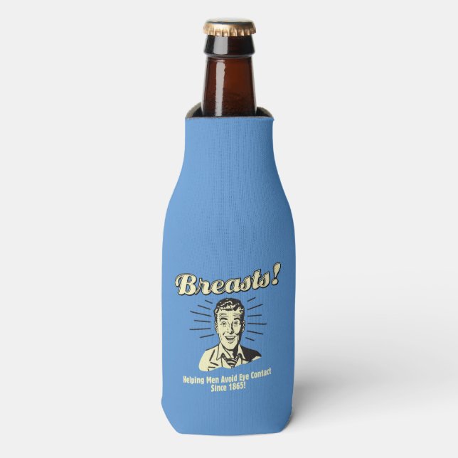 Breasts: Helping Avoid Eye Contact Bottle Cooler (Bottle Front)