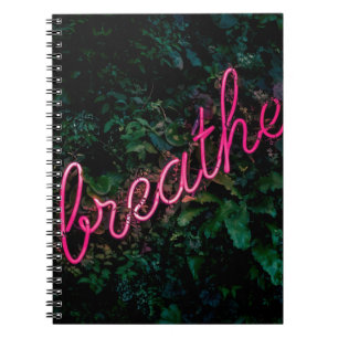 Breath Curved Word Art Street 3D Art Vintage Signa Notebook