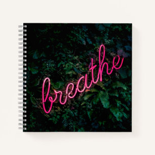 Breath Curved Word Art Street 3D Art Vintage Signa Notebook