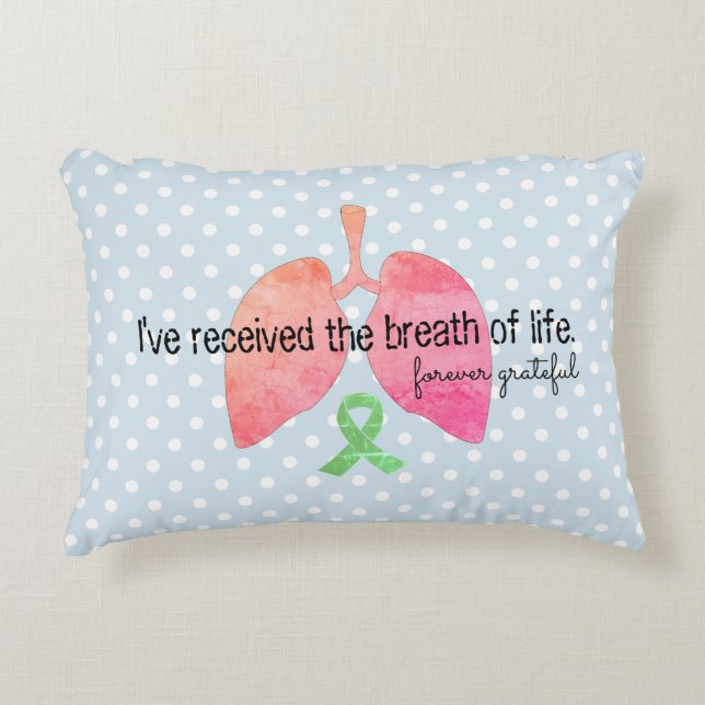 Breath of Life Lung Transplant Decorative Cushion (Front)