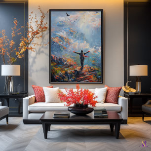 Breath of the Summit – Freedom in Light and Colour Poster