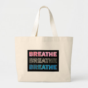 Breathe 009 large tote bag