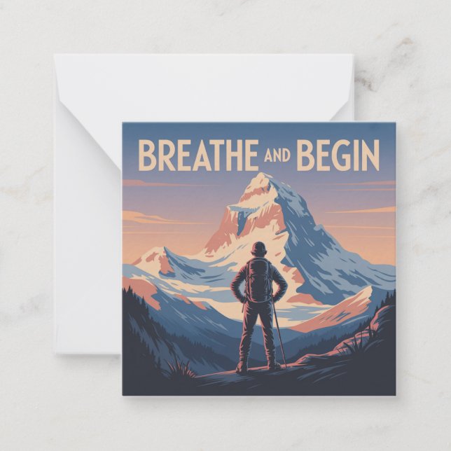 Breathe And Begin Card (Front)