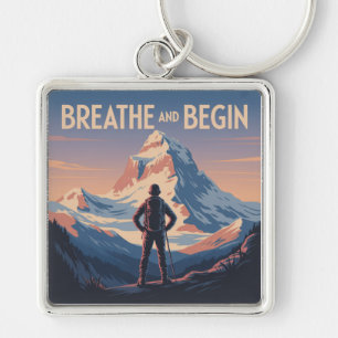 Breathe And Begin Key Ring