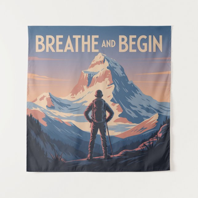 Breathe And Begin Tapestry (Front)