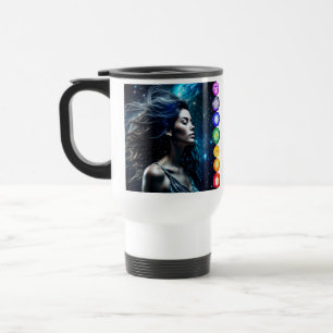 Breathe and Release Beautiful Ethereal Woman Travel Mug