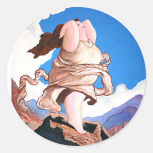 Breathe...and unlock the Goddess within! Classic R Round Sticker