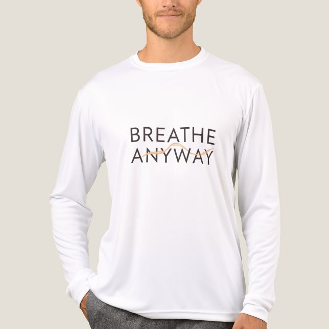Breathe Anyway – Stress Awareness Minimal Yellow  Tri-Blend Shirt (Front)
