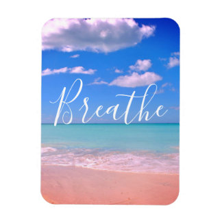 Breathe | Beachy, Ocean Motivational Magnet