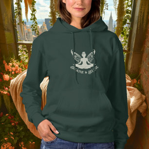 Breathe & Believe – Ivory Fairy Yoga Design Hoodie