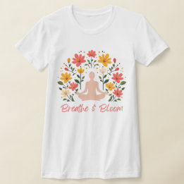 Breathe & Bloom Meditation Slim Fit T-Shirt