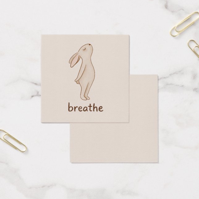 Breathe Bunny Mini Affirmation Card (Office)