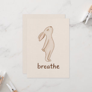 Breathe Bunny Minimal Card