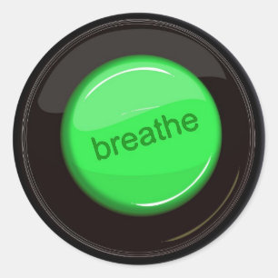 Breathe Button Classic Round Sticker