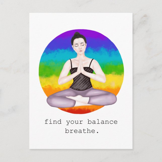 breathe. chakras postcard (Front)