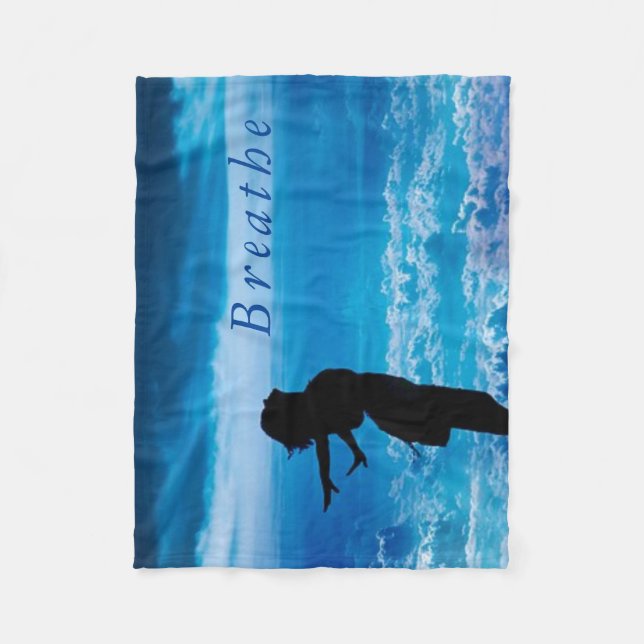 Breathe Cuddle up, Cosy and Warm Customise Fleece Blanket (Front)