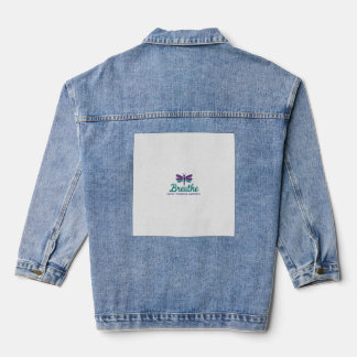 Breathe Dragonfly Suicide Prevention mental health Denim Jacket