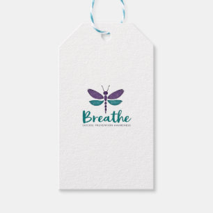 Breathe Dragonfly Suicide Prevention mental health Gift Tags