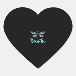 Breathe Dragonfly Suicide Prevention mental health Heart Sticker