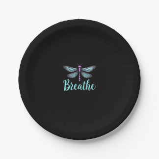 Breathe Dragonfly Suicide Prevention mental health Paper Plate