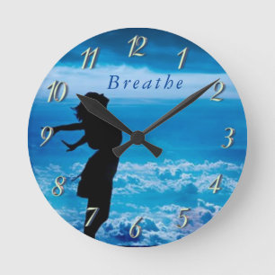 Breathe Encouragement Wall Clock - Customise