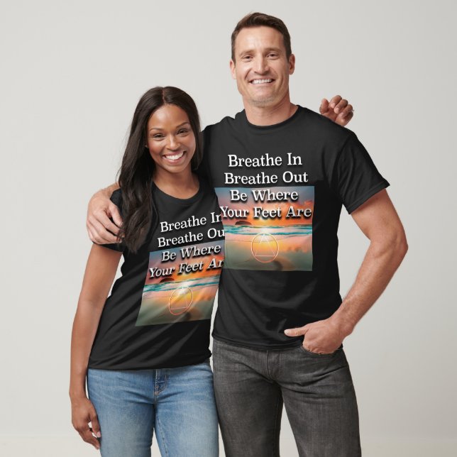 Breathe In Breathe Out Recovery Slogan Sunrise T-Shirt (Unisex)