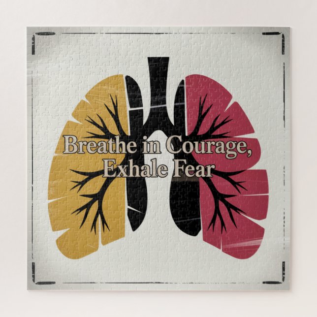 Breathe In Courage, Exhale Fear Jigsaw Puzzle (Vertical)