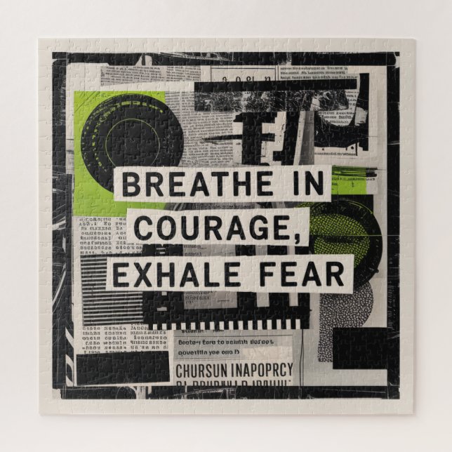 Breathe In Courage, Exhale Fear Jigsaw Puzzle (Vertical)