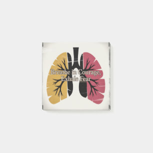 Breathe In Courage, Exhale Fear Post-it Notes