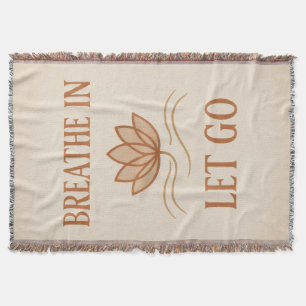 Breathe In Let Go Woven Throw Blanket