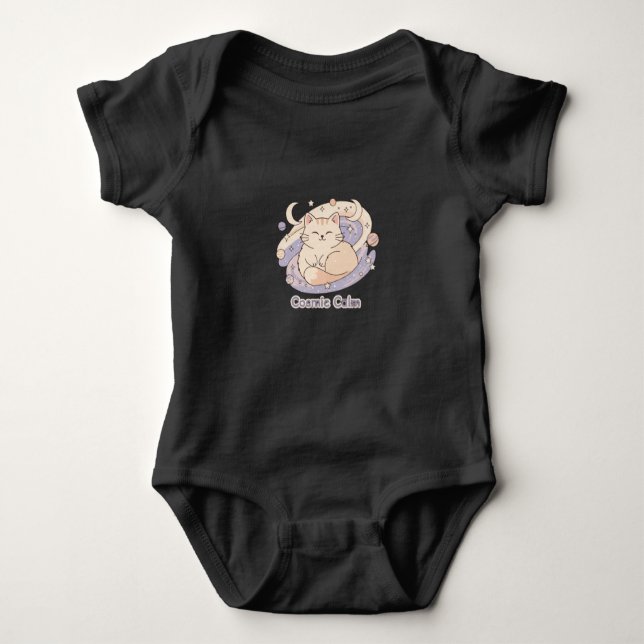 Breathe Kitten Calm — Cute Baby Bodysuit (Front)